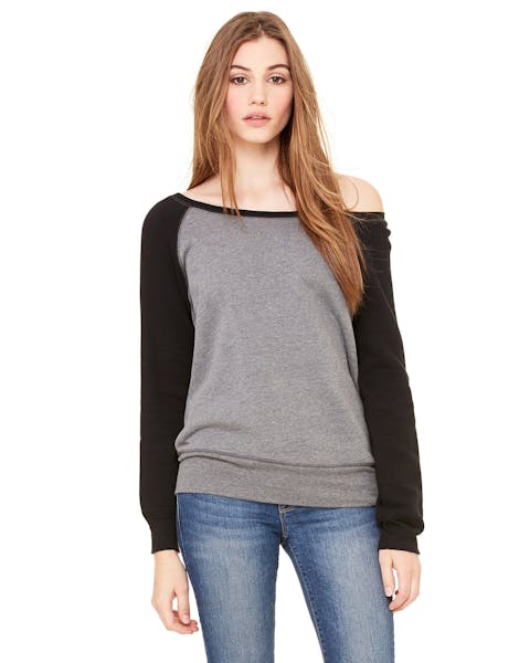 Bella + Canvas 7501 Ladies' Sponge Fleece Wide Neck Sweatshirt