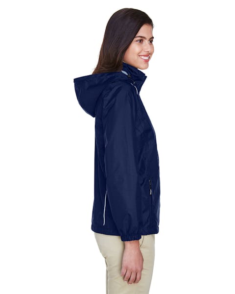 Core 365 78185 Chaqueta antidesgarro liviana abigarrada con costuras selladas climáticas para mujer