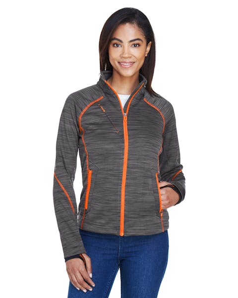 North End 78697 Ladies' Flux Mlange Bonded Fleece Jacket