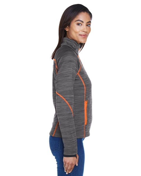 North End 78697 Ladies' Flux Mlange Bonded Fleece Jacket