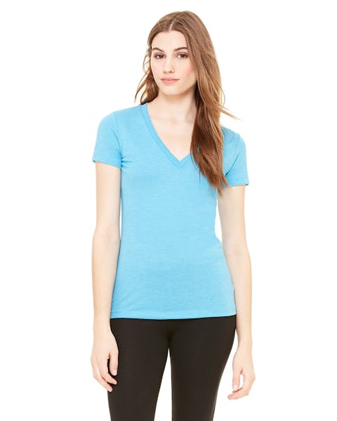 Bella + Canvas 8435 Ladies' Triblend Short-Sleeve Deep V-Neck T-Shirt