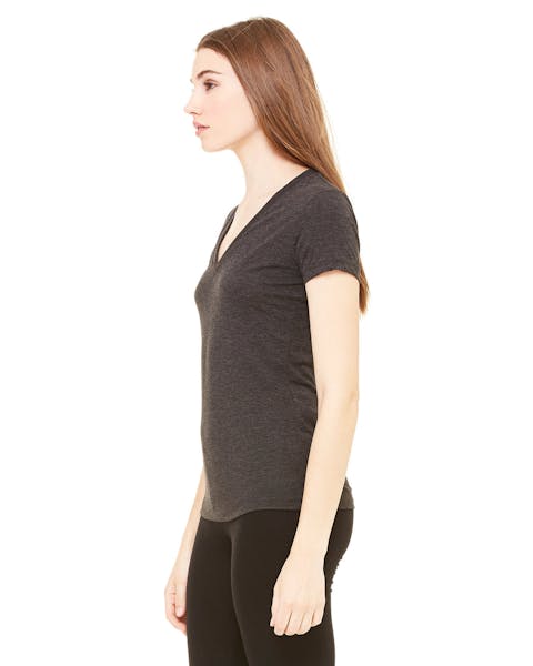 Bella + Canvas 8435 - Camiseta de manga corta con escote en V profundo para mujer