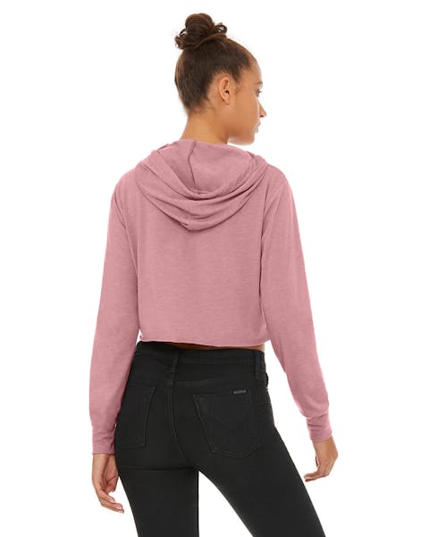 Bella + Canvas 8512 Ladies' Cropped Long Sleeve Hoodie T-Shirt