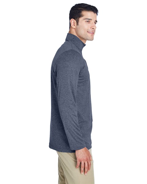 UltraClub 8618 Men's Cool & Dry Heathered Performance Quarter-Zip