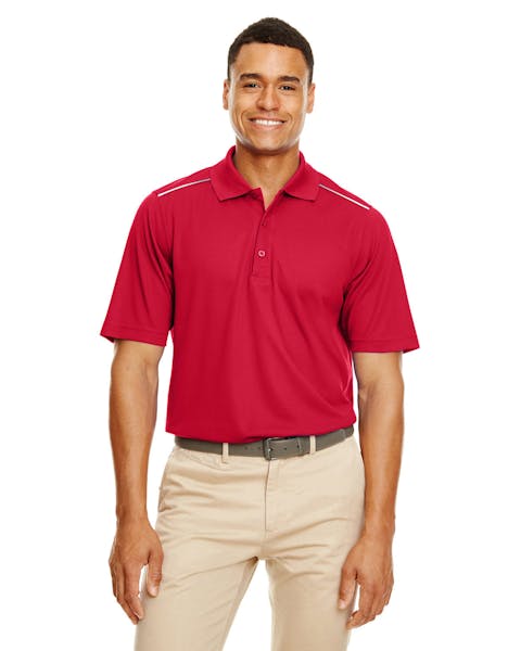 Core 365 88181R Men's Radiant Performance Piqu Polo withReflective Piping