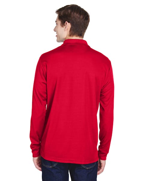 Core 365 88192P Adult Pinnacle Performance Long-Sleeve Piqu Polo with Pocket