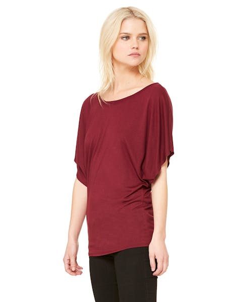 Bella + Canvas 8821 Ladies' Flowy Draped Sleeve Dolman T-Shirt