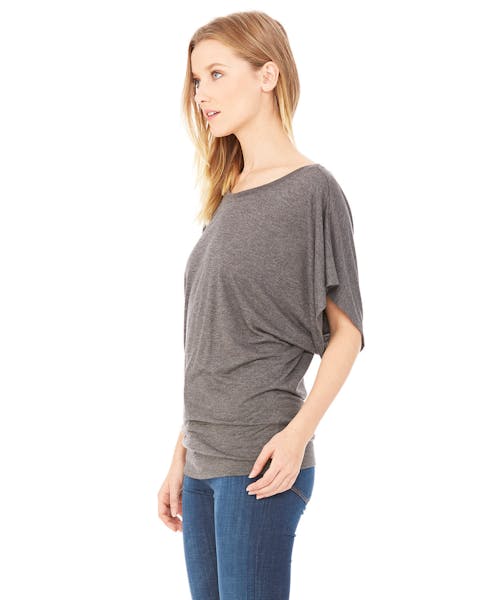 Bella + Canvas 8821 Ladies' Flowy Draped Sleeve Dolman T-Shirt