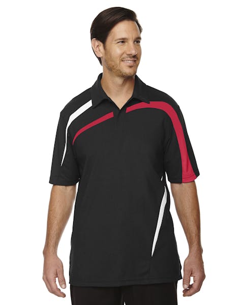 North End 88645 Polo de piqué de poliéster con diseño de impacto para hombre