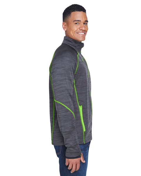 North End 88697 Men's Flux Mlange Bonded Fleece Jacket