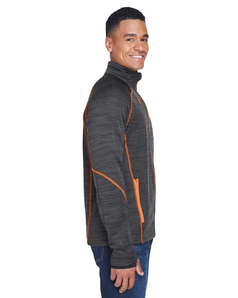 North End 88697 Men's Flux Mlange Bonded Fleece Jacket