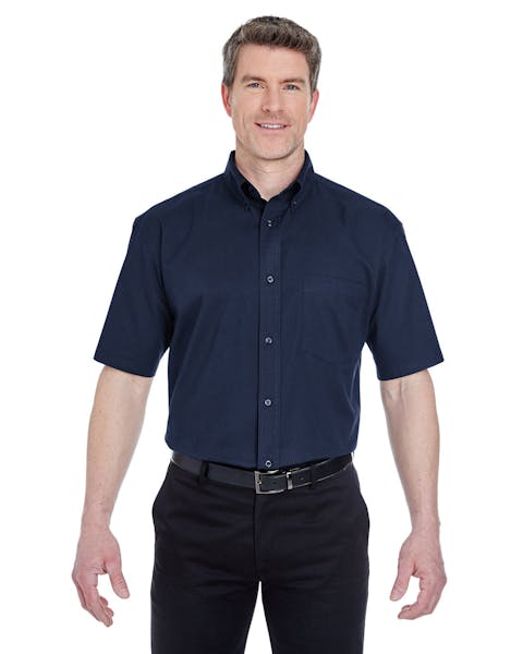 UltraClub 8977 Adult Short-Sleeve Whisper Twill