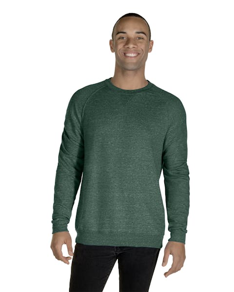 Jerzees 91MR - Sudadera con cuello redondo para adulto, Snow Heather, French Terry