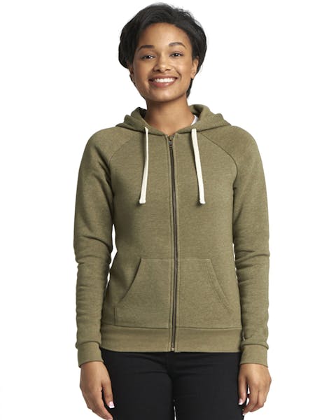 Next Level 9603 Sudadera con capucha y cremallera PCH Raglan para mujer