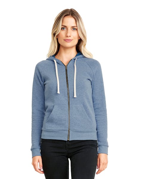 Next Level 9603 Sudadera con capucha y cremallera PCH Raglan para mujer