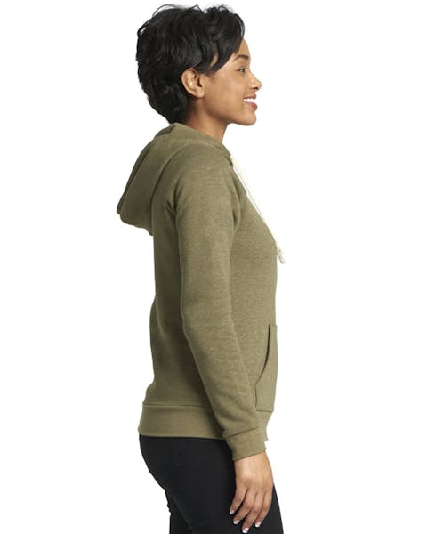 Next Level 9603 Sudadera con capucha y cremallera PCH Raglan para mujer