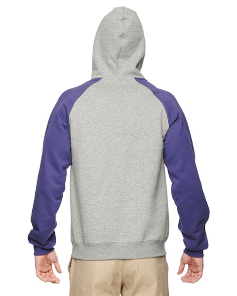 Jerzees 96CR - Sudadera con capucha para adulto NuBlend Colorblock Raglan