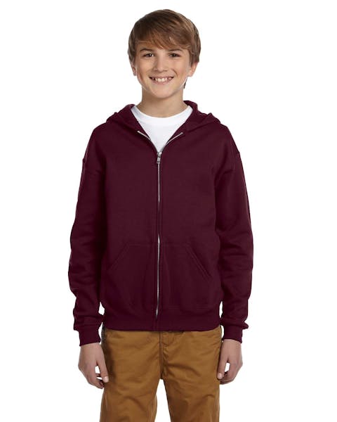 Jerzees 993B Youth NuBlend Fleece Full-Zip Hooded Sweatshirt