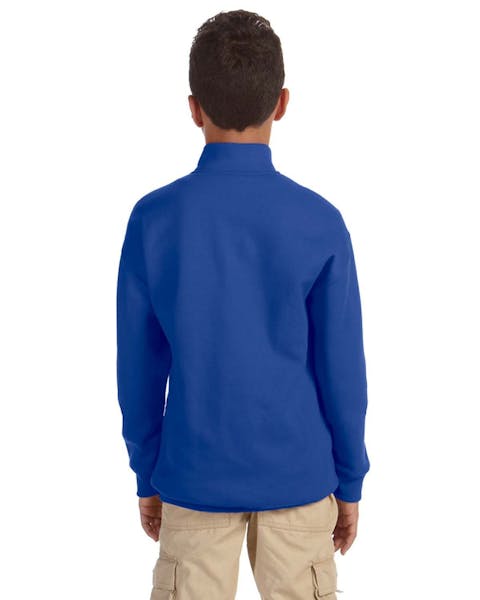 Jerzees 995Y Youth NuBlend Quarter-Zip Cadet Collar Sweatshirt