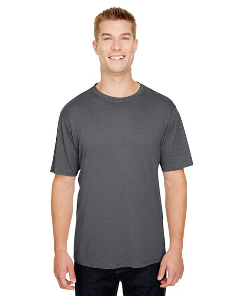 A4 N3381 Adult Topflight Heather Performance T-Shirt - Ninja Transfers