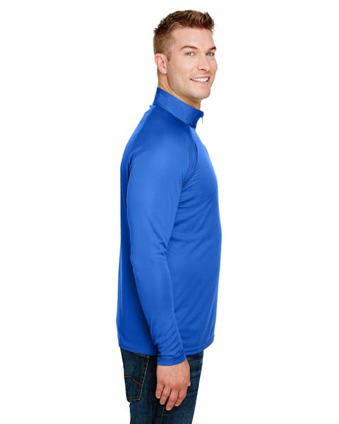 A4 N4268 Adult Daily Polyester 1/4 Zip - Ninja Transfers