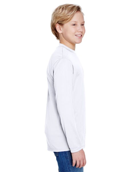 A4 NB3165 Youth Long Sleeve Cooling Performance Crew Shirt - Ninja Transfers