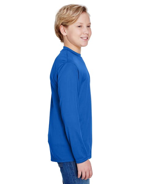 A4 NB3165 Youth Long Sleeve Cooling Performance Crew Shirt - Ninja Transfers