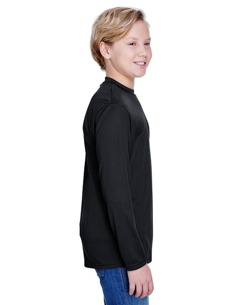 A4 NB3165 Youth Long Sleeve Cooling Performance Crew Shirt - Ninja Transfers