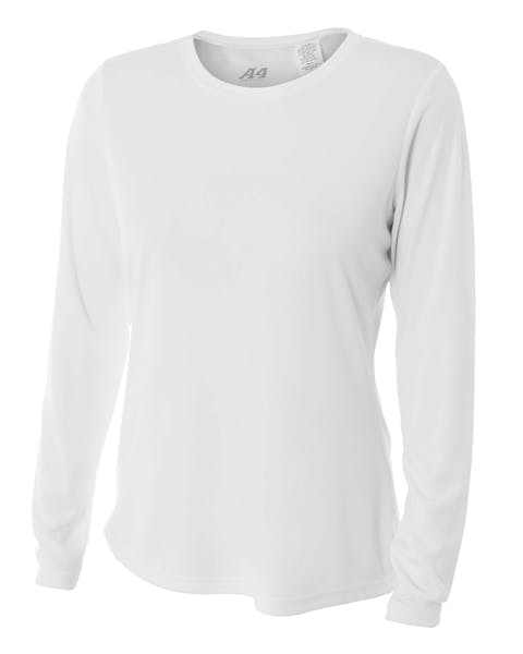 A4 NW3002 Ladies' Long Sleeve Cooling Performance Crew Shirt - Ninja Transfers