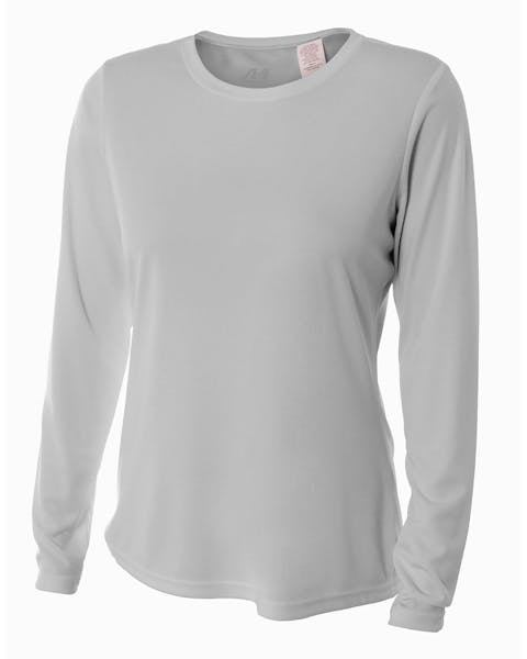 A4 NW3002 Ladies' Long Sleeve Cooling Performance Crew Shirt - Ninja Transfers