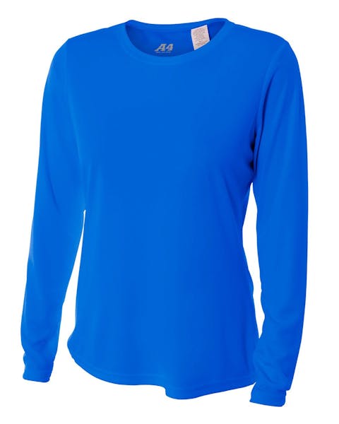 A4 NW3002 Ladies' Long Sleeve Cooling Performance Crew Shirt - Ninja Transfers