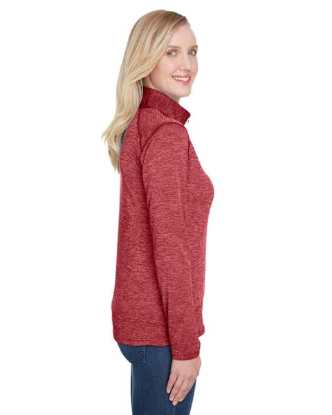 A4 NW4010 Ladies' Tonal Space-Dye Quarter-Zip - Ninja Transfers