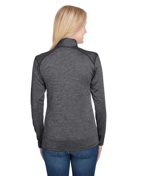 A4 NW4010 Ladies' Tonal Space-Dye Quarter-Zip - Ninja Transfers