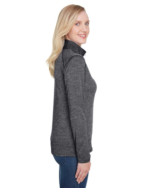 A4 NW4010 Ladies' Tonal Space-Dye Quarter-Zip - Ninja Transfers