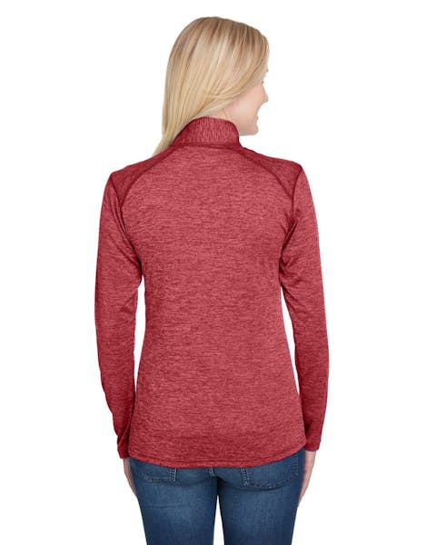 A4 NW4010 Ladies' Tonal Space-Dye Quarter-Zip - Ninja Transfers