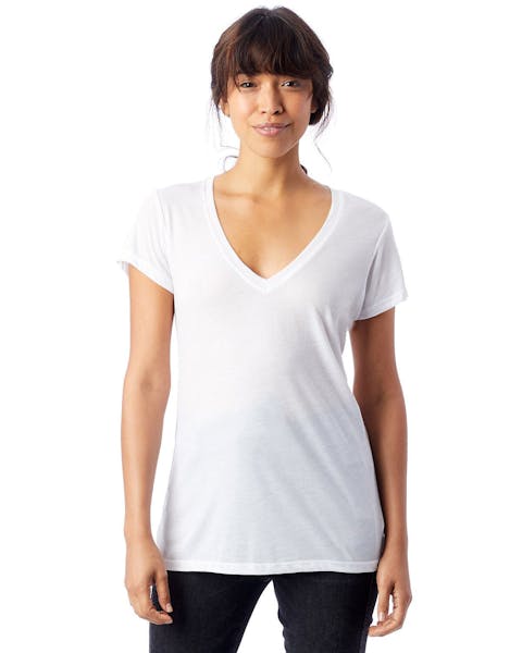 Alternative 2894B2 Ladies' Slinky-Jersey V-Neck T-Shirt - Ninja Transfers