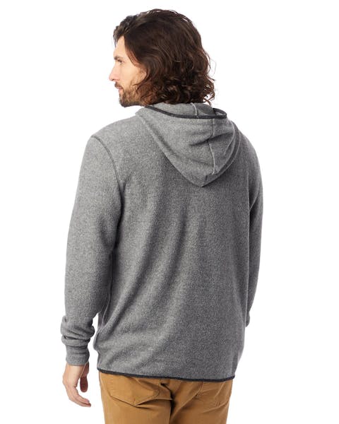 Alternative 43251RT Adult Quarter Zip Fleece Hooded Sweatshirt - Ninja Transfers