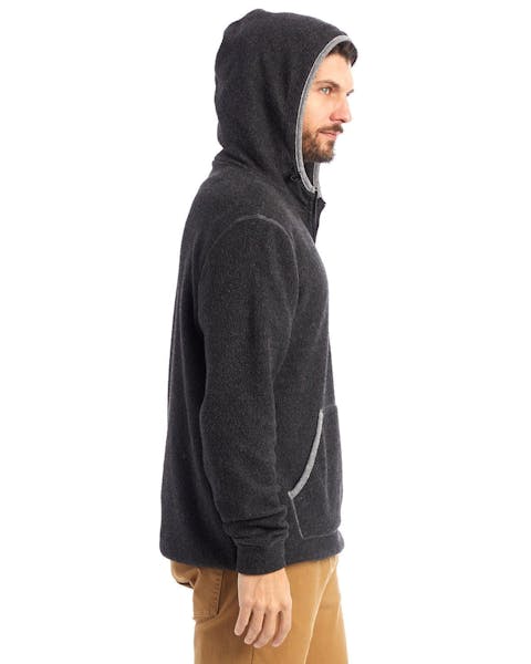 Alternative 43251RT Adult Quarter Zip Fleece Hooded Sweatshirt - Ninja Transfers