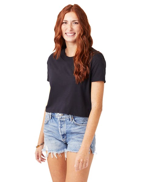 Alternative 5114BP Ladies' Headliner Cropped T-Shirt - Ninja Transfers