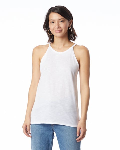 Alternative 6096S1 Ladies' Slub Sporty Tank - Ninja Transfers