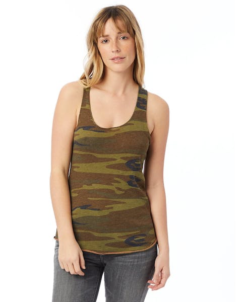 Alternative AA1927P Ladies' Meegs Printed Racerback Eco-Jersey Tank - Ninja Transfers