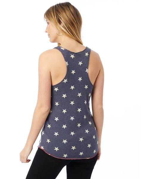 Alternative AA1927P Ladies' Meegs Printed Racerback Eco-Jersey Tank - Ninja Transfers