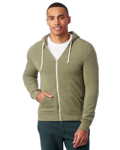 Alternative AA9590 Men's Rocky Eco-Fleece Zip Hoodie - Ninja Transfers