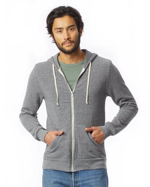 Alternative AA9590 Men's Rocky Eco-Fleece Zip Hoodie - Ninja Transfers