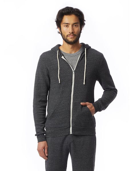 Alternative AA9590 Men's Rocky Eco-Fleece Zip Hoodie - Ninja Transfers