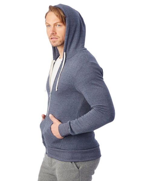 Alternative AA9590 Men's Rocky Eco-Fleece Zip Hoodie - Ninja Transfers