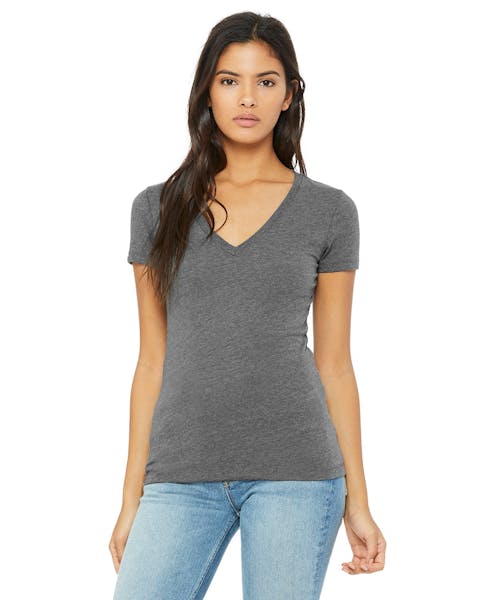 Bella + Canvas B6035 Ladies' Jersey Short-Sleeve Deep V-Neck T-Shirt