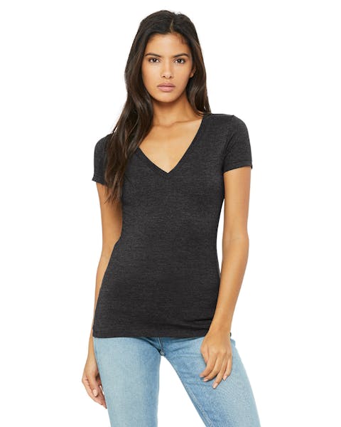 Bella + Canvas B6035 Ladies' Jersey Short-Sleeve Deep V-Neck T-Shirt