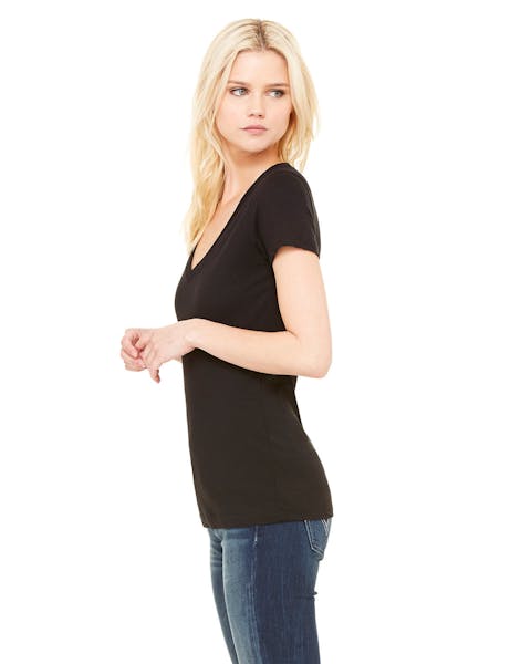 Bella + Canvas B6035 Ladies' Jersey Short-Sleeve Deep V-Neck T-Shirt