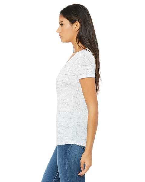 Bella + Canvas B6035 Ladies' Jersey Short-Sleeve Deep V-Neck T-Shirt